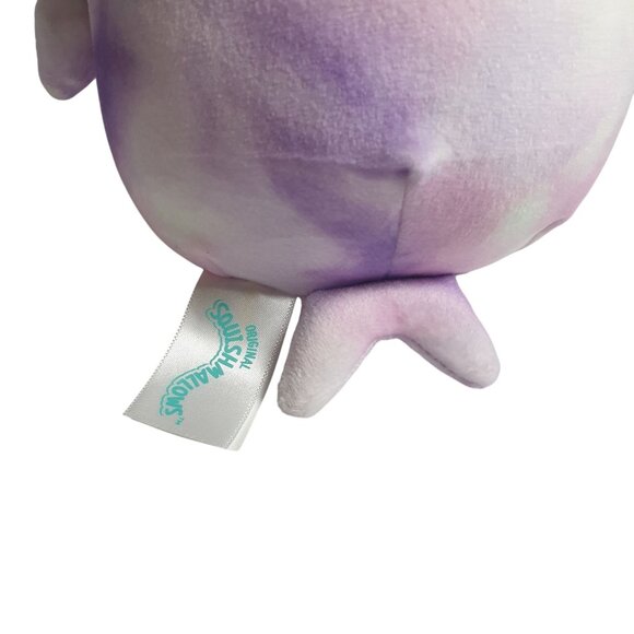 Nabila Squishmallows Narwhal Plush Toy 5 In Purple White Sparkle Horn Ocean SeaT - Picture 3 of 5